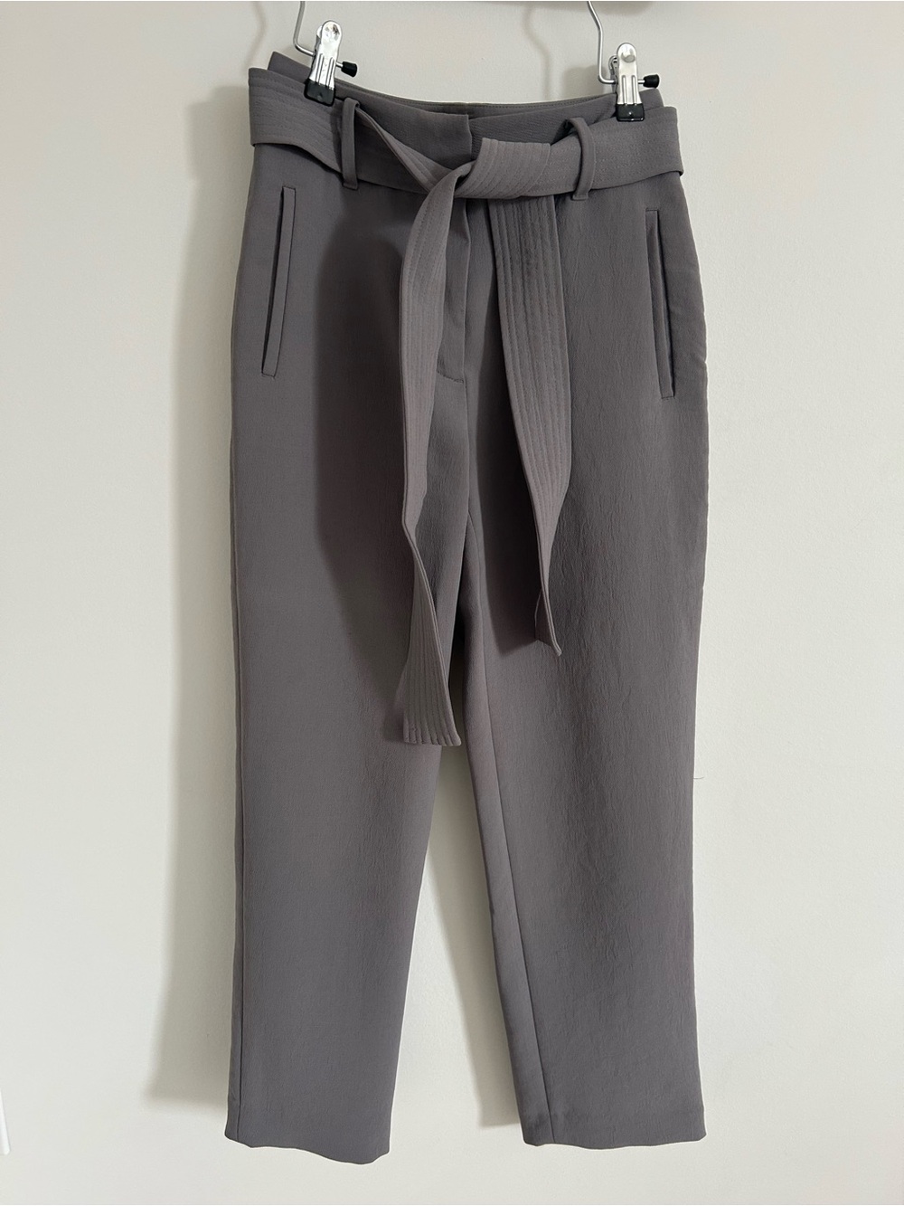 Wilfred Charcoal Tie Front Pants